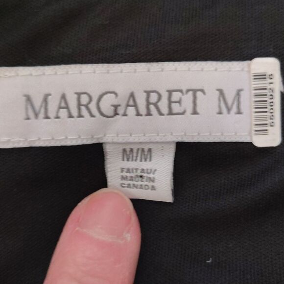 Margaret M Black Grey Textured Knit Cottagegore Pull On Mini Skirt Medium - Picture 8 of 11